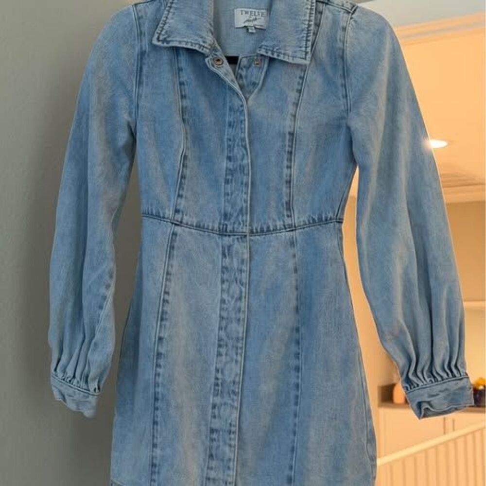 Soft Denim XS Mini Dress w/ Pockets